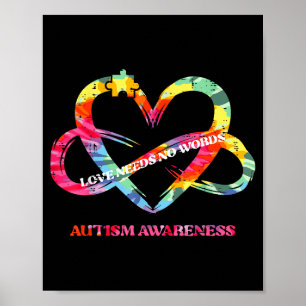 Póster Concienciación sobre el Autismo El Amor No Necesit