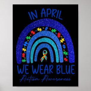 Póster Concienciación Sobre El Autismo En Abril, Vivimos 