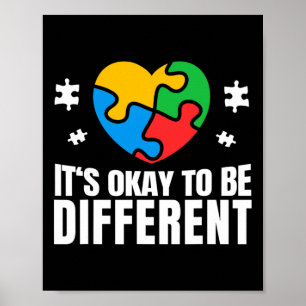 Póster Concienciación Sobre El Autismo Está Bien Para Ser