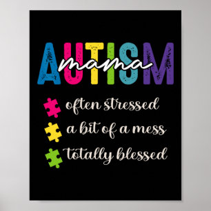 Póster Concienciación Sobre El Autismo Mamá Día de la Mad