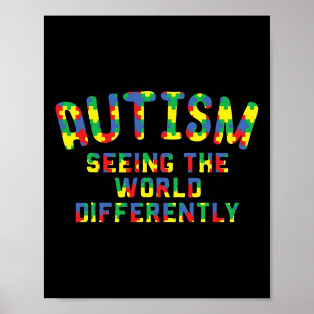 Póster Concienciación sobre el autismo - Ver al mundo de  (Frente)