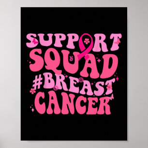 Póster Concienciación sobre el cáncer de mama Apoyo rosa