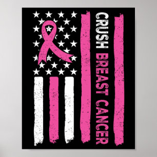 Póster Concienciación sobre el cáncer de mama Cinta rosa 