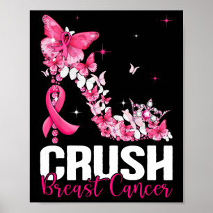 Póster Concienciación sobre el cáncer de mama Cinta rosa