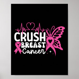 Póster Concienciación sobre el cáncer de mama Cinta rosa