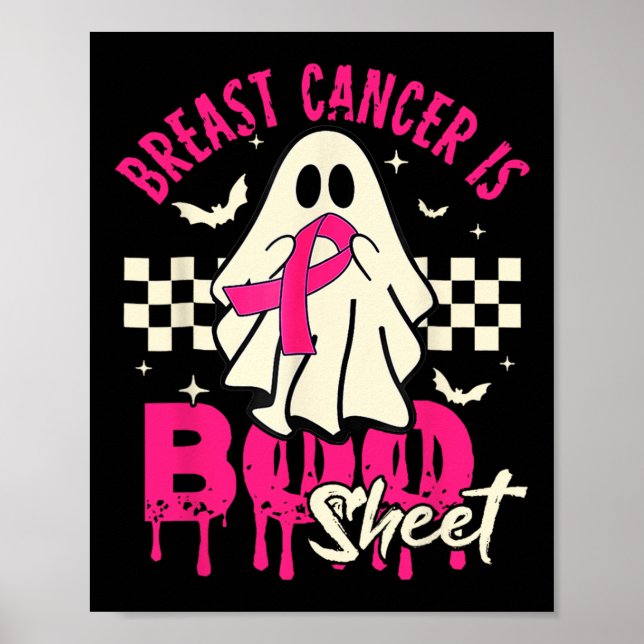 Póster Concienciación sobre el cáncer de mama en Hallowee (Frente)