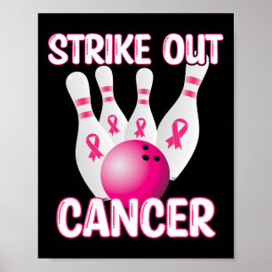Póster Concienciación sobre el cáncer de mama en huelga -