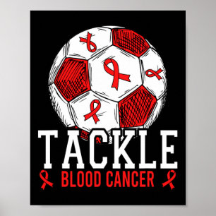 Póster Concienciación sobre el cáncer de sangre de lucha