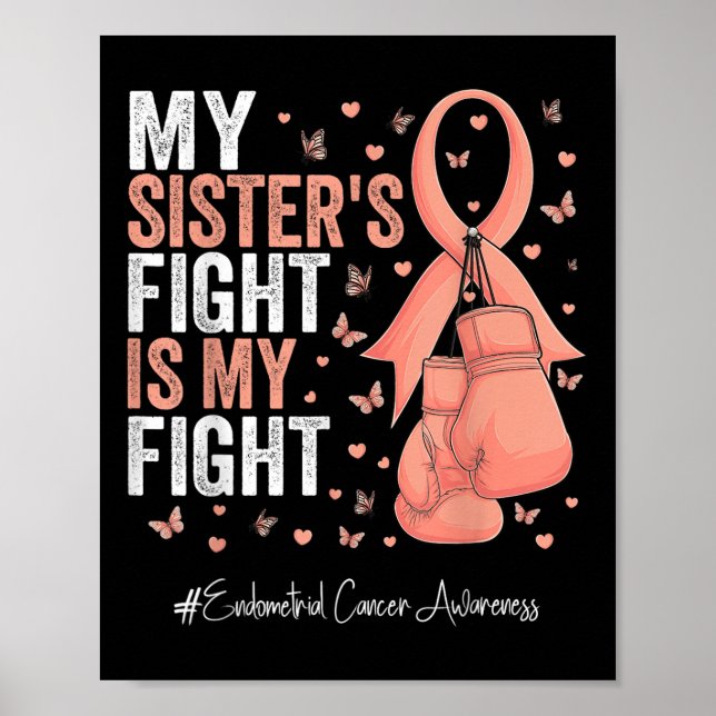 Póster Concienciación sobre el cáncer endometrial de la h (Frente)