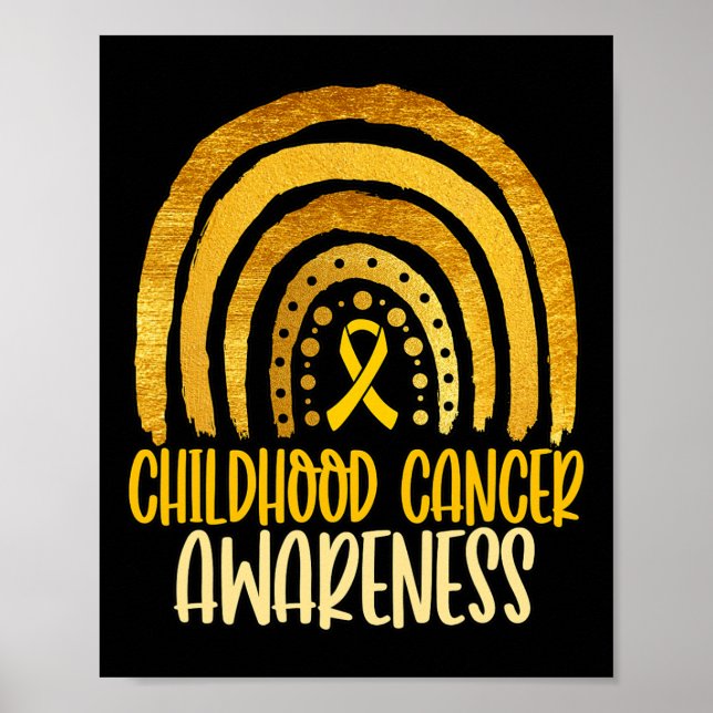 Póster Concienciación sobre el cáncer infantil Conciencia (Frente)