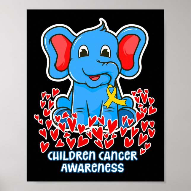 Póster Concienciación sobre el cáncer infantil - Cure Chi (Frente)