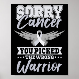 Póster Concienciación sobre el cáncer Lo siento Cáncer Lo