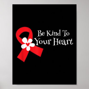 Póster Concienciación sobre enfermedades cardíacas Mes de