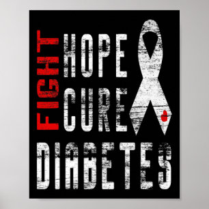 Póster Concienciación sobre la diabetes de tipo 1: curar