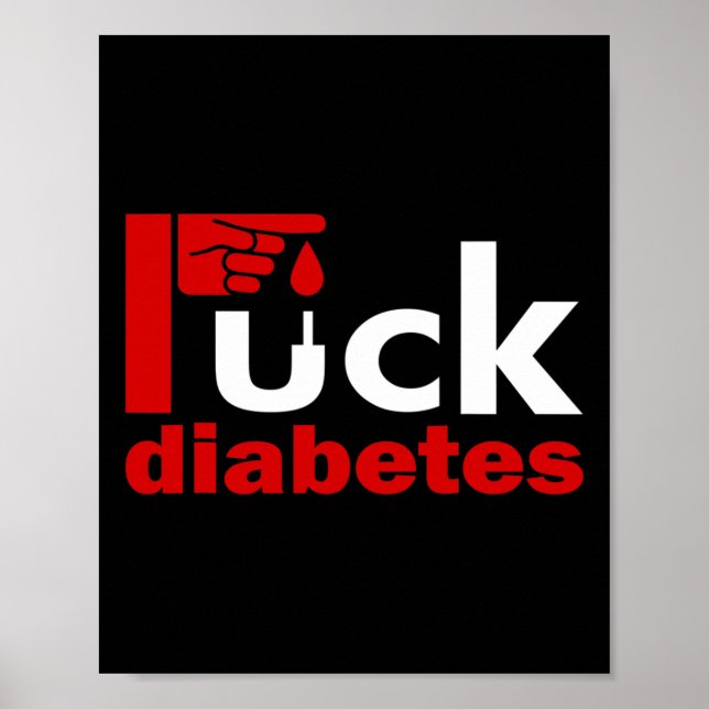 Póster Concienciación sobre la diabetes en la enfermedad (Frente)