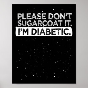 Póster Concienciación sobre la diabetes tipo 1 Por favor,
