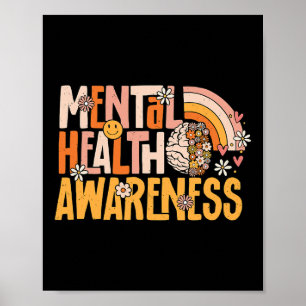 Póster Concienciación sobre la salud Enfermedad mental Te