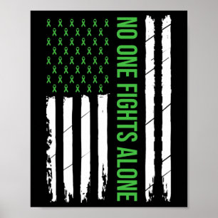 Póster Concienciación sobre la salud mental Cinta verde