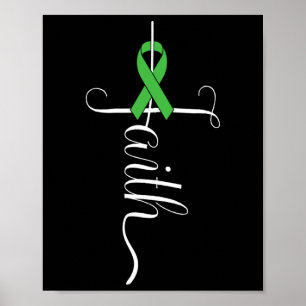 Póster Concienciación sobre la salud mental Cinta verde 1