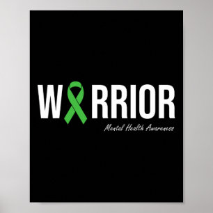 Póster Concienciación sobre la salud mental Cinta verde 2