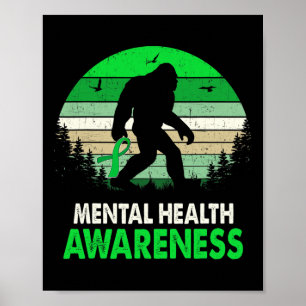 Póster Concienciación sobre la salud mental de Bigfoot Sa
