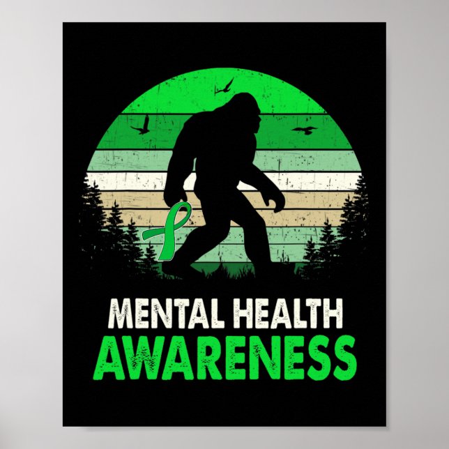 Póster Concienciación sobre la salud mental de Bigfoot Sa (Frente)