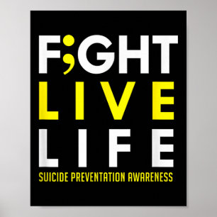 Póster Concienciación sobre la salud mental de Fight Live