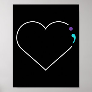 Póster Concienciación sobre la salud mental de Heart Semi