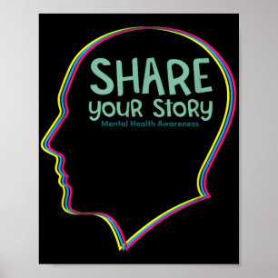 Póster Concienciación sobre la salud mental Depresión Sui