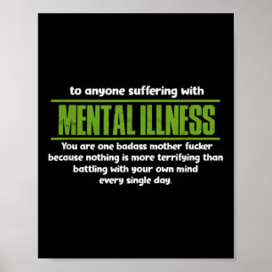 Póster Concienciación sobre la salud mental Enfermedad me