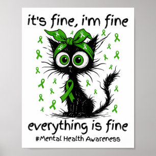 Póster Concienciación sobre la salud mental Es Una Buena 