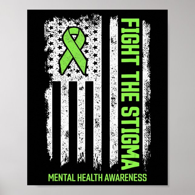 Póster Concienciación sobre la salud mental Lucha contra  (Frente)