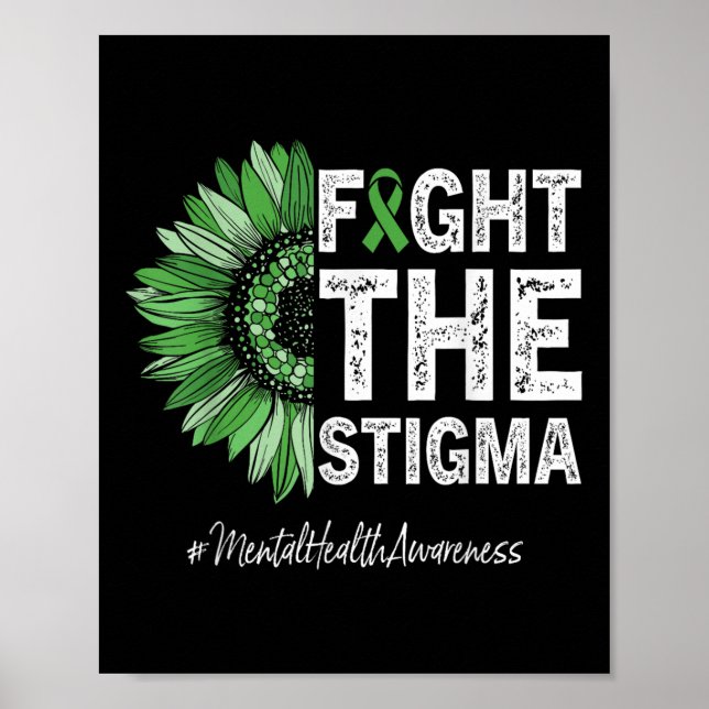 Póster Concienciación sobre la salud mental Lucha contra  (Frente)