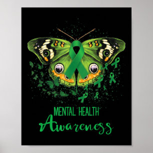 Póster Concienciación sobre la salud mental Mariposa Cint