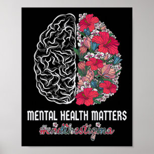 Póster Concienciación sobre la salud mental pone fin al e