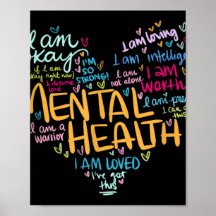 Póster Concienciación sobre la salud mental regalo Depres