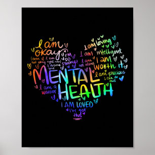 Póster Concienciación sobre la salud mental Regalos de de