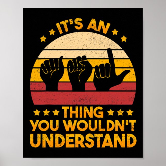 Póster Concienciación sobre la sordera del lenguaje del R (Frente)