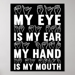 Póster Concienciación sobre la sordera en el lenguaje del