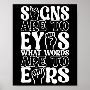 Póster Concienciación sobre la sordera en el lenguaje del