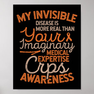 Póster Concienciación sobre RSD Invisible Enfermedad