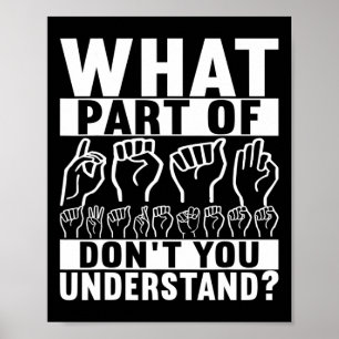 Póster Concienciación sorda sobre el lenguaje de Rótulo