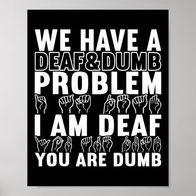 Póster Concienciación sorda sobre el lenguaje de Rótulo a (Frente)