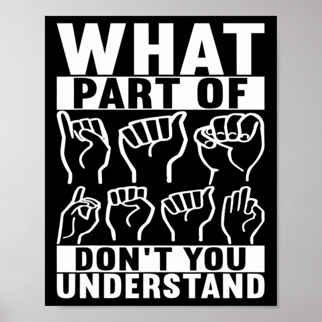 Póster Concienciación sorda sobre el lenguaje de Rótulo e (Frente)