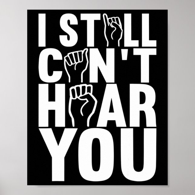 Póster Concienciación sorda sobre el lenguaje del Rótulo  (Frente)