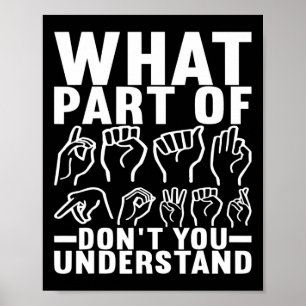 Póster Concienciación sorda sobre el lenguaje del Rótulo 