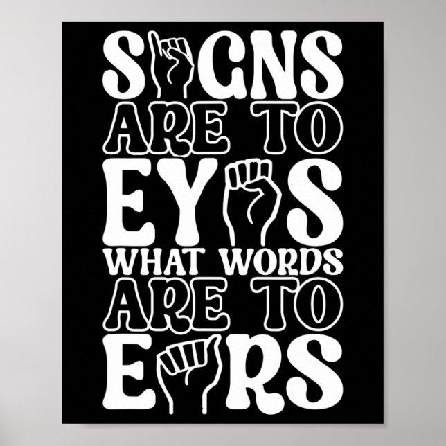 Póster Concienciación sorda sobre el lenguaje del Rótulo  (Frente)