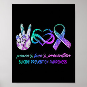 Póster Concienciación suicida Paz Prevención del Amor
