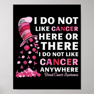 Póster Concientización sobre el cáncer de mama No me gust