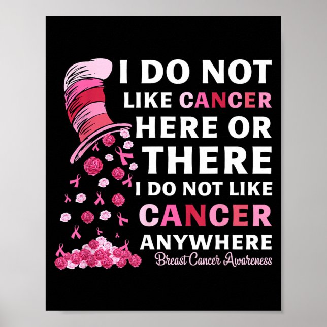 Póster Concientización sobre el cáncer de mama No me gust (Frente)